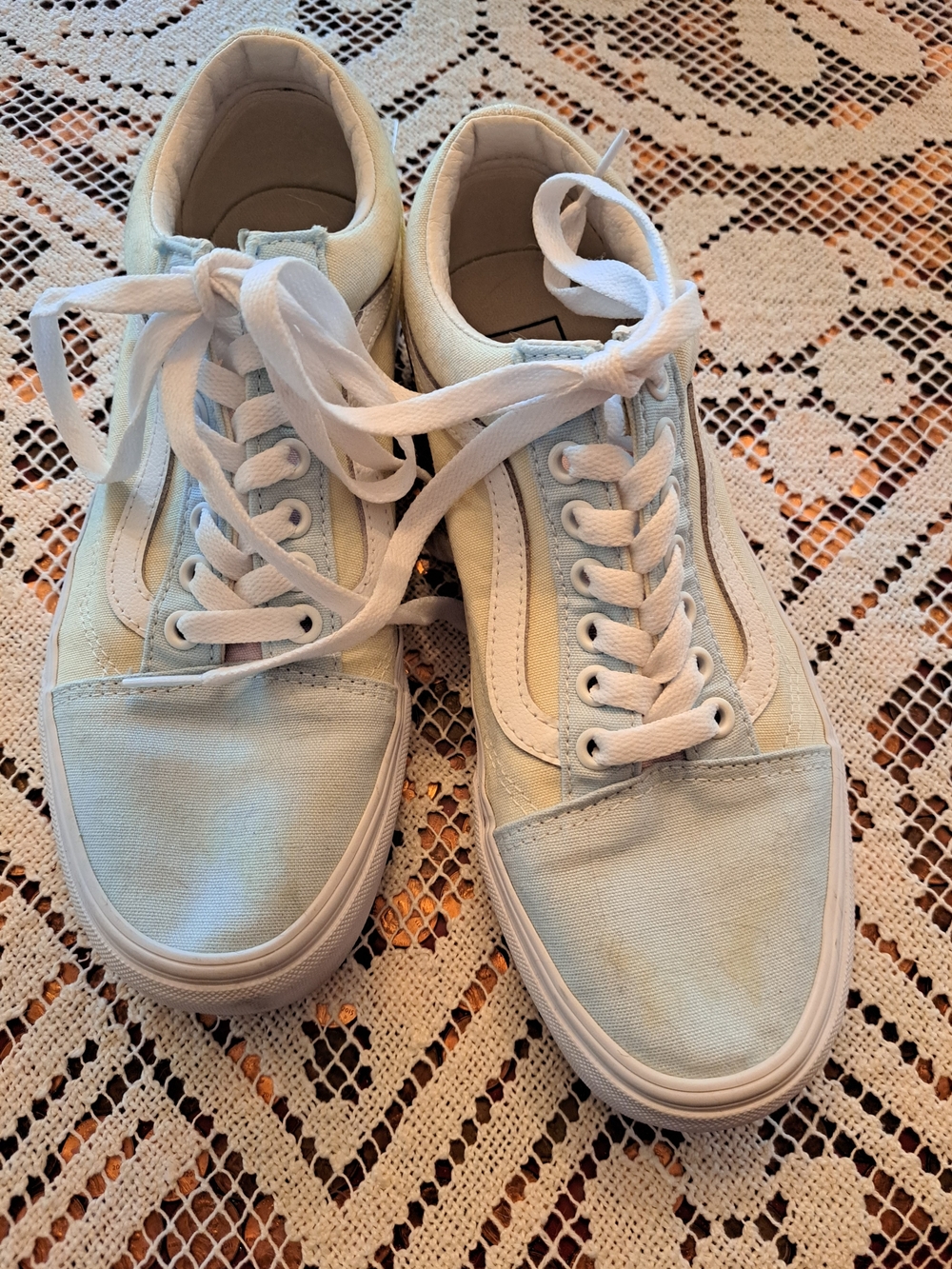 Vans Off The Wall 8 1/2 Baby Blue Yellow